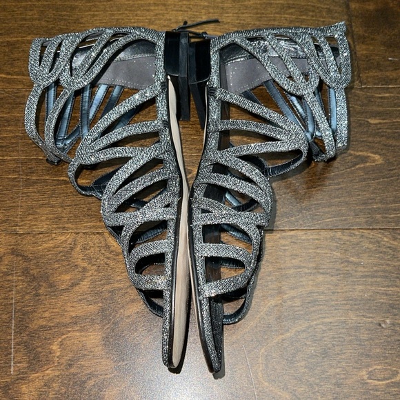 New, Stuart Weitzman Athens Metallic Gladiator Sandal - Picture 10 of 15